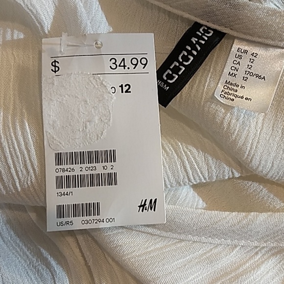 HM Boho white dress lace and stripe details - Picture 6 of 6